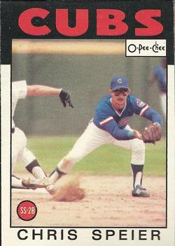 1986 O-Pee-Chee Baseball Cards 212     Chris Speier